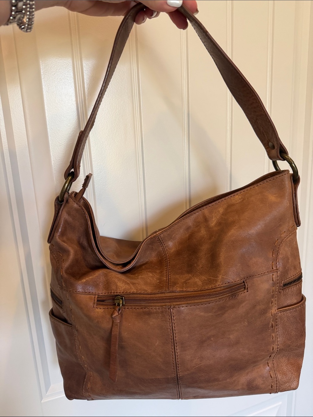 Nino Bossi Leather Shoulder Bag purse - Picture 2 of 9